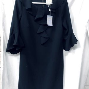 STS Black Elbow Sleeve Ruffled Skirt